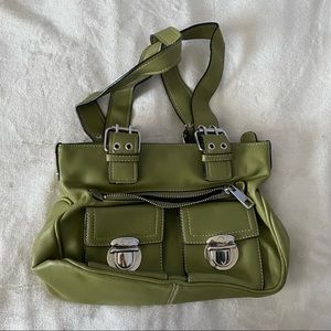 Green Faux Leather Purse
